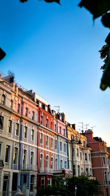 Façades colorées de Notting Hill&nbsp;